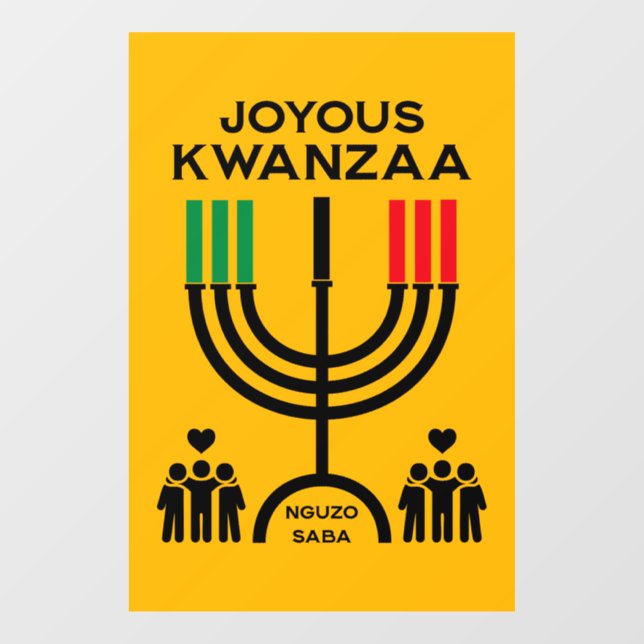 Joyous Kwanzaa Window Cling (Sheet)