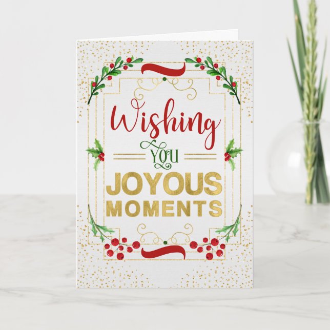 Joyous Moments and Simple Pleasures Holiday Card (Front)