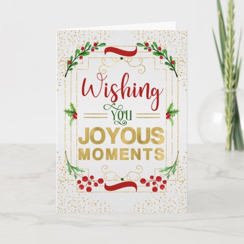 Joyous Moments and Simple Pleasures Holiday Card