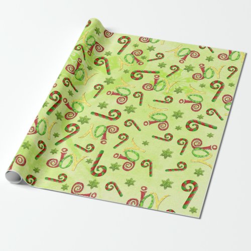 Joyous Occasions Whimsey GREEN ALL PURPOSE Wrapping Paper