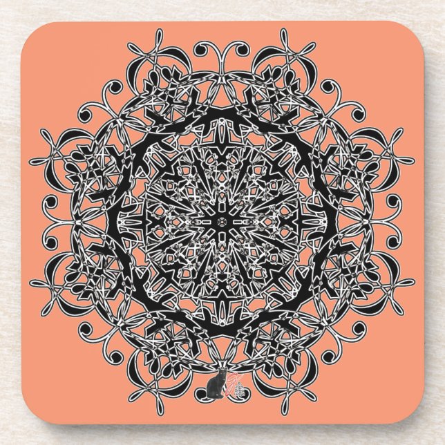 Joyous Octa Glyph Dusk Coaster (Front)