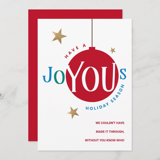 Joyous Red Corporate Client appreciation Holiday (Front/Back)