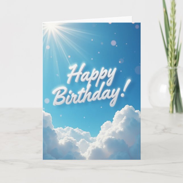 Joyous Sky Birthday Card (Front)