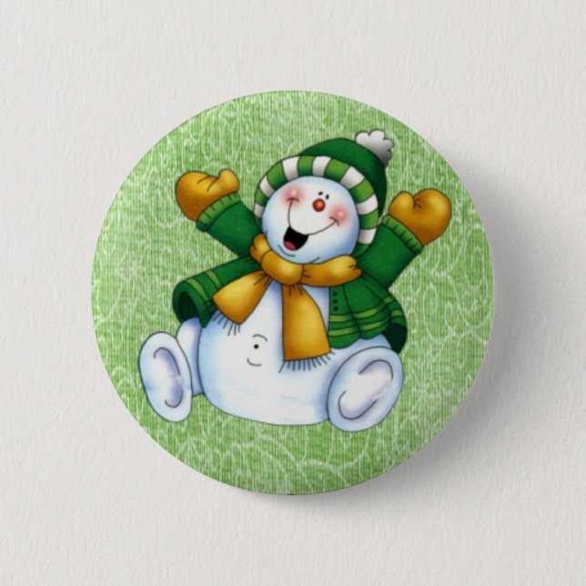 Joyous Snowman Button (Front)