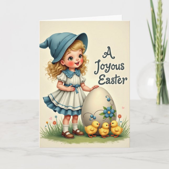 Joyous Spring Egg Scene Card (Front)