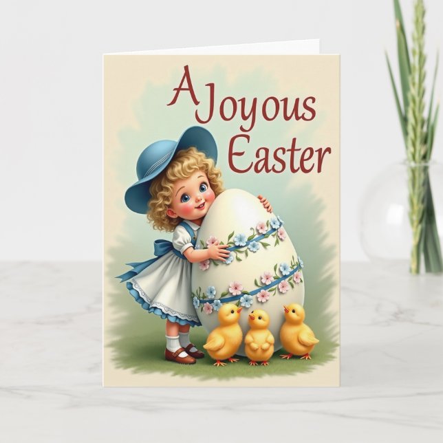 Joyous Springtime Egg Card (Front)