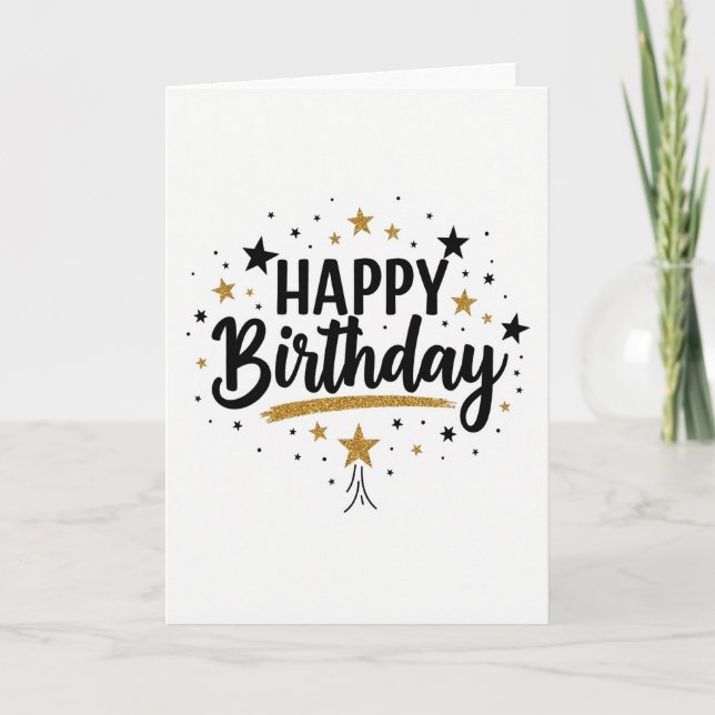 Joyous Star Birthday Card (Front)