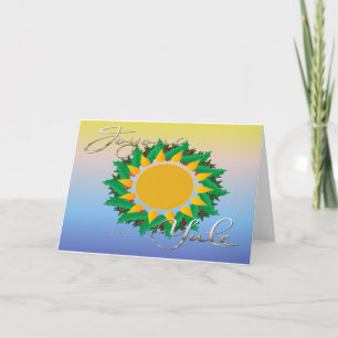 Joyous Sun Wreath Greeting Card