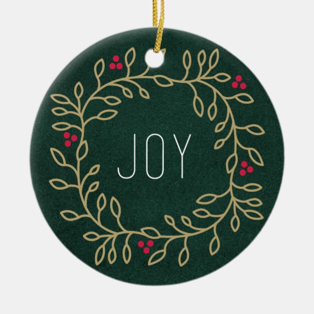 Joyous Tradition Ceramic Ornament (Front)