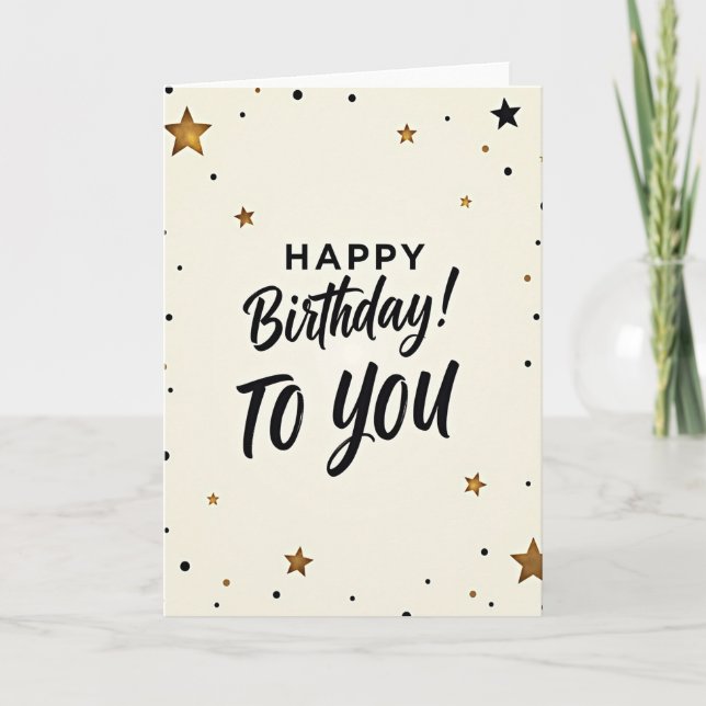 Joyous Typography Birthday Card (Front)