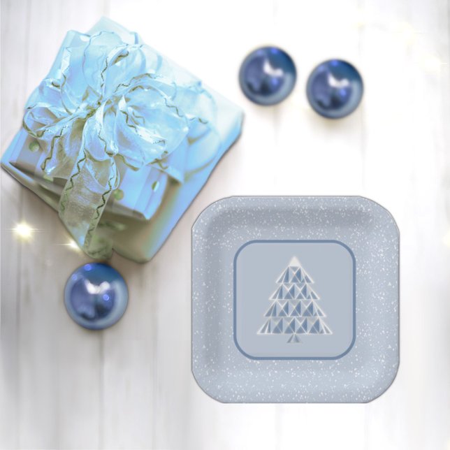 Joyoux Noel Blue Snow Paper Plate (Creator Uploaded)