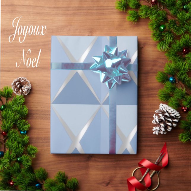 Joyoux Noel Christmas Blue Wrapping Paper (Creator Uploaded)