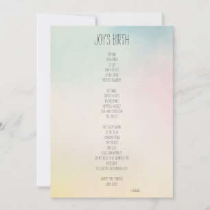 Joy's Birth Inspirational Poem