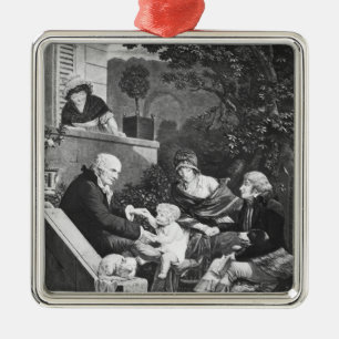 Joys of being a father, c.1797 metal ornament