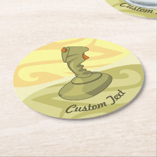 Joystick Round Paper Coaster