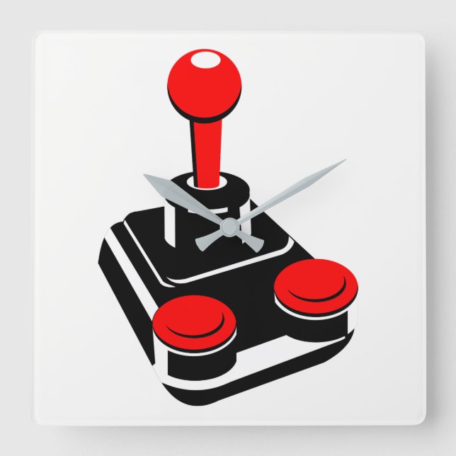 Joystick Square Wall Clock (Front)