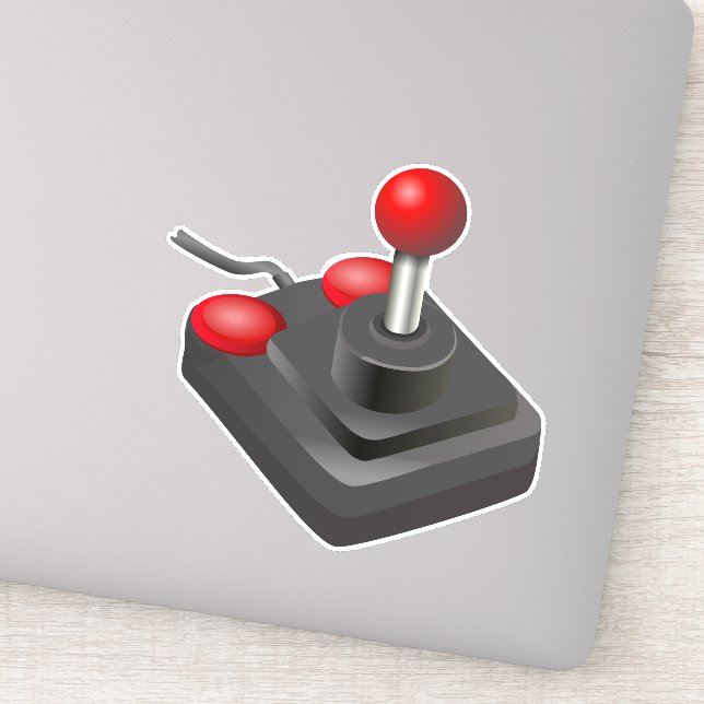 Joystick vintage video game old school retro sticker (Detail)