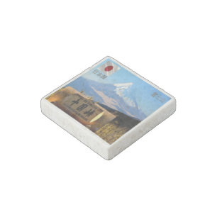 JP Japan - Views of Mount Fuji Stone Magnet