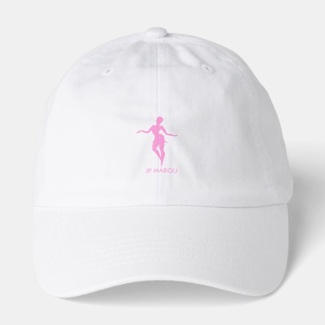 JP MAROU Dad Hat with Pink Logo  (Front)