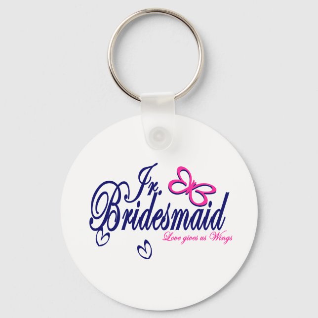 Jr. Bridesmaid/ Butterfly Theme Keychain (Front)