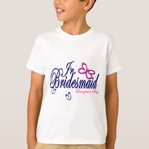 Jr Bridesmaid Butterfly Theme T_Shirt