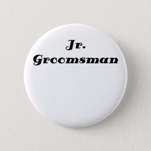 Jr Groomsman Pinback Button