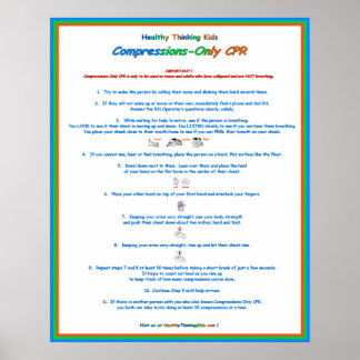 Jr. Heart Squad Compressions-Only CPR Poster Lg