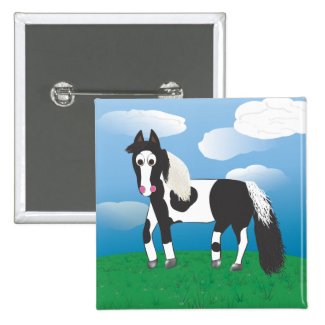 JR. Paint horse Pinback Button