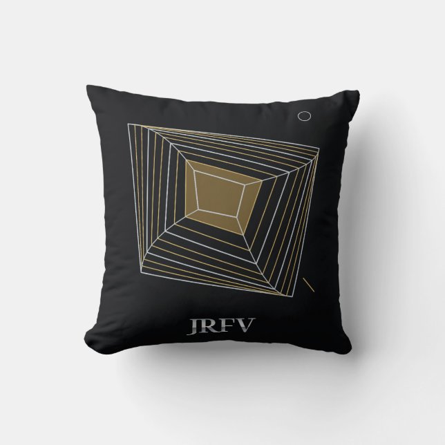 JRFV Tesseract Echo Throw Pillow (Front)
