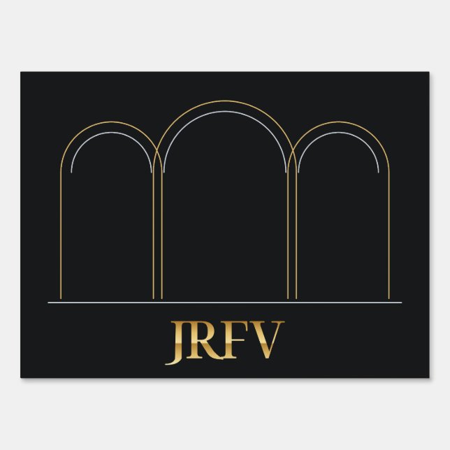 JRFV Triple Architectural Gate Sign (Front)