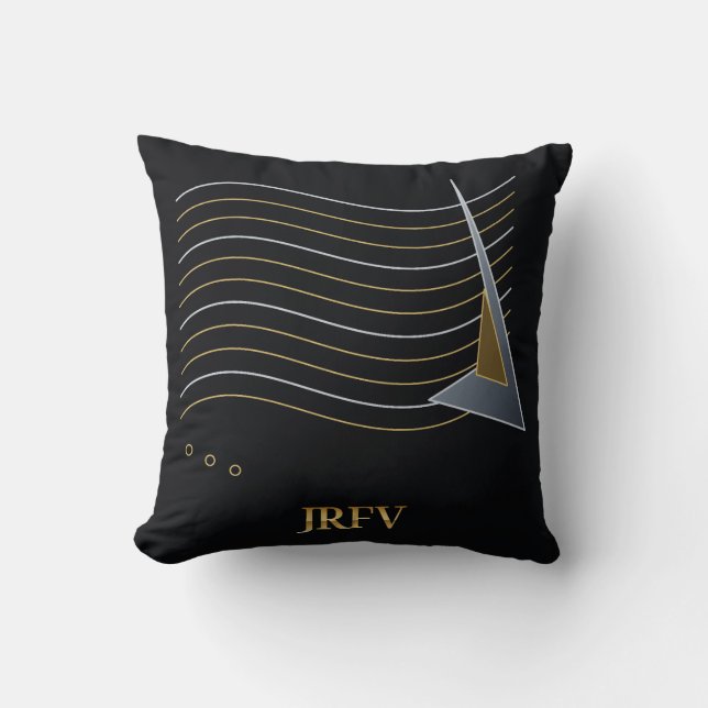 JRFV Vector Tide Throw Pillow (Front)