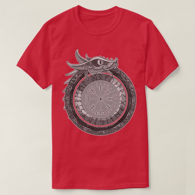 Jrmungandr Encircling Compass T-Shirt (Design Front)