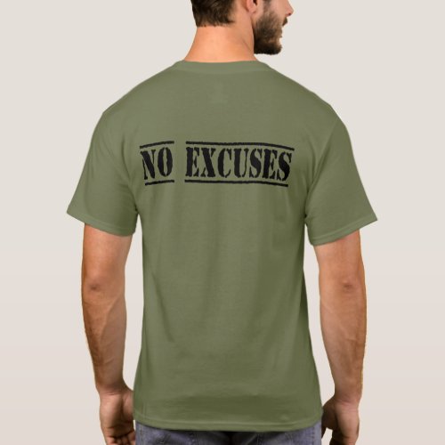 JROTC Raider No Excuses Mens T_Shirt