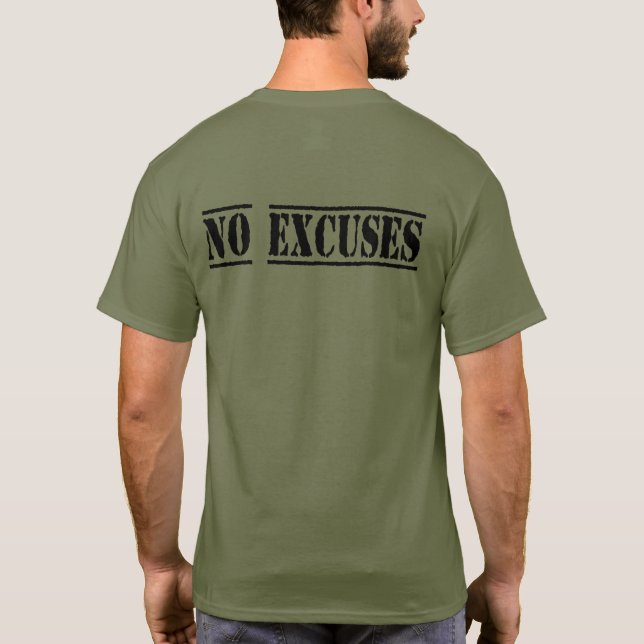 JROTC Raider No Excuses Men's T-Shirt (Back)