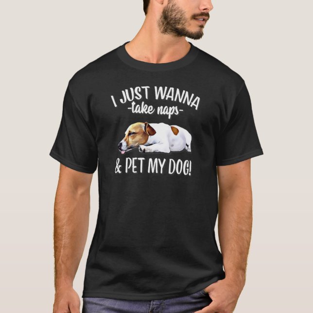 JRT Dog Lover Nap Jack Russell T-Shirt (Front)