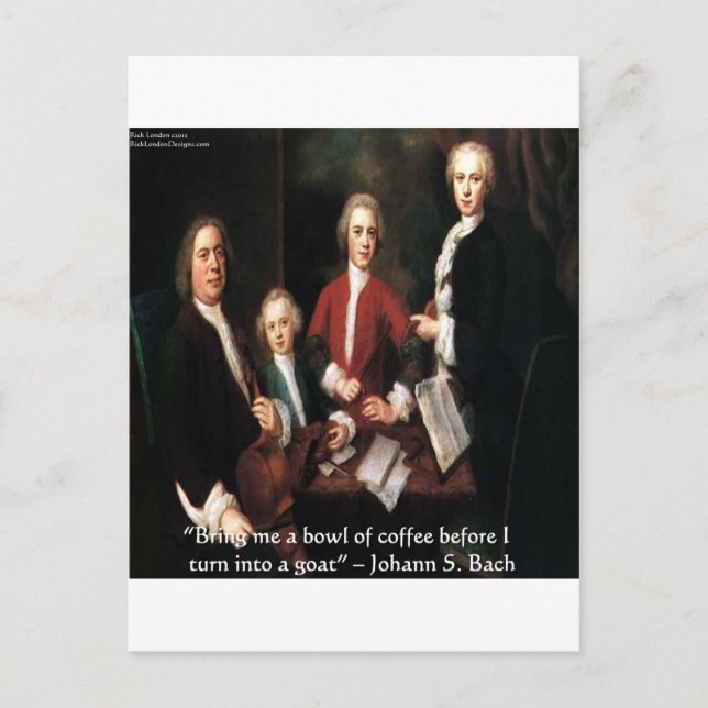 JS Bach Graphic & Funny Coffee Quote Gifts & Cards (Front)