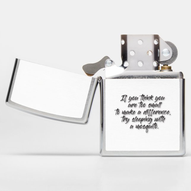 JSR 12. If you think you are too small Zippo Lighter (Opened)