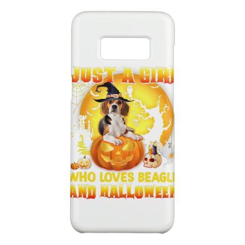 Jst A Girl Who Loves Beagle Hat Witch Halloween Case_Mate Samsung Galaxy S8 Case
