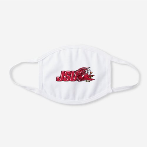 JSU Gamecocks White Cotton Face Mask