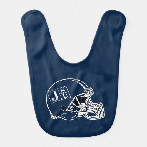 JSU Helmet Distressed Baby Bib