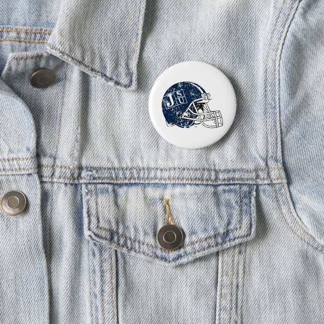 JSU Helmet Distressed Button (In Situ)