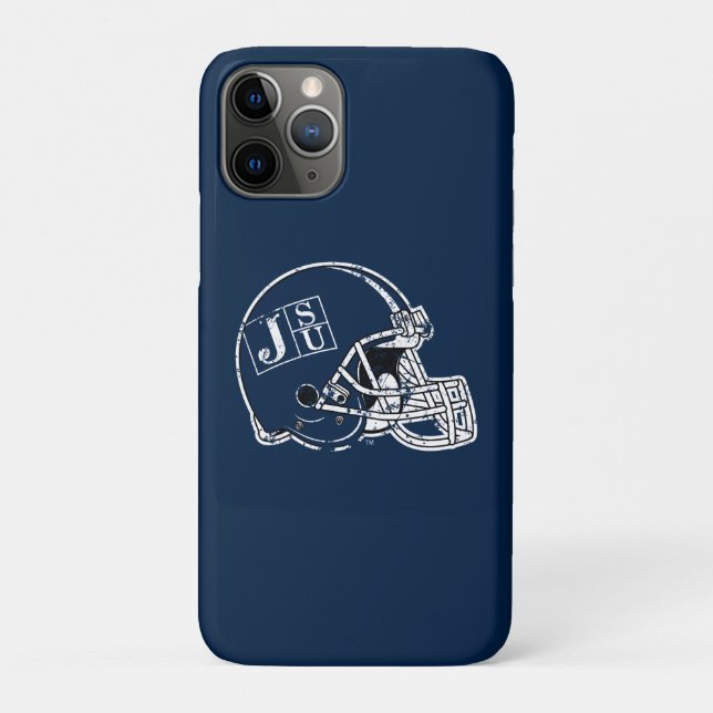 JSU Helmet Distressed Case-Mate iPhone Case (Back)