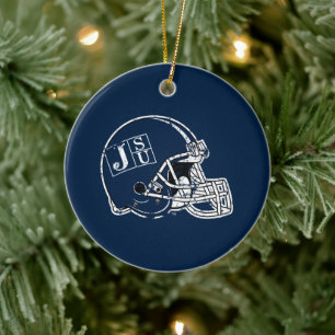 JSU Helmet Distressed Ceramic Ornament