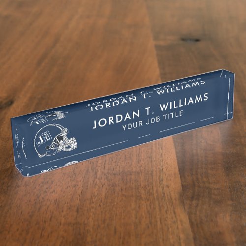 JSU Helmet Distressed Desk Name Plate