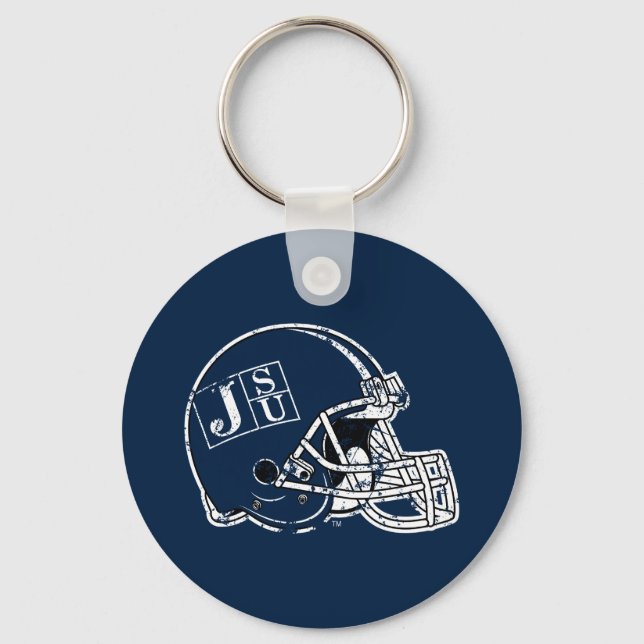 JSU Helmet Distressed Keychain (Front)