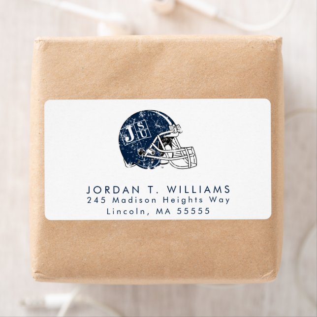 JSU Helmet Distressed Label (Insitu)