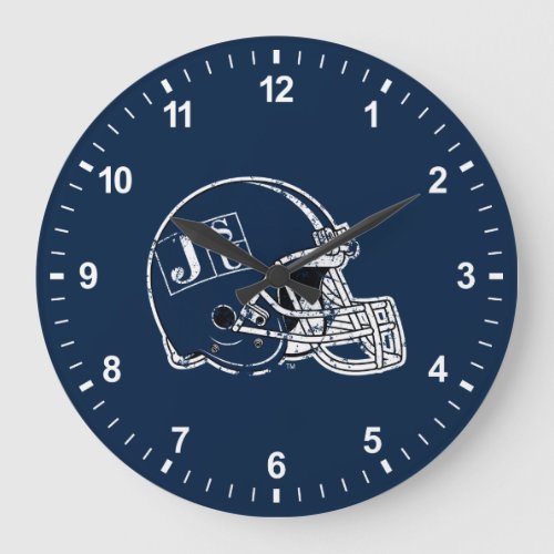 JSU Helmet Distressed Large Clock