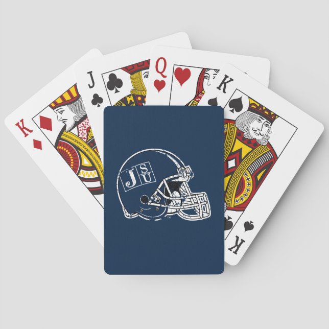 JSU Helmet Distressed Poker Cards (Back)