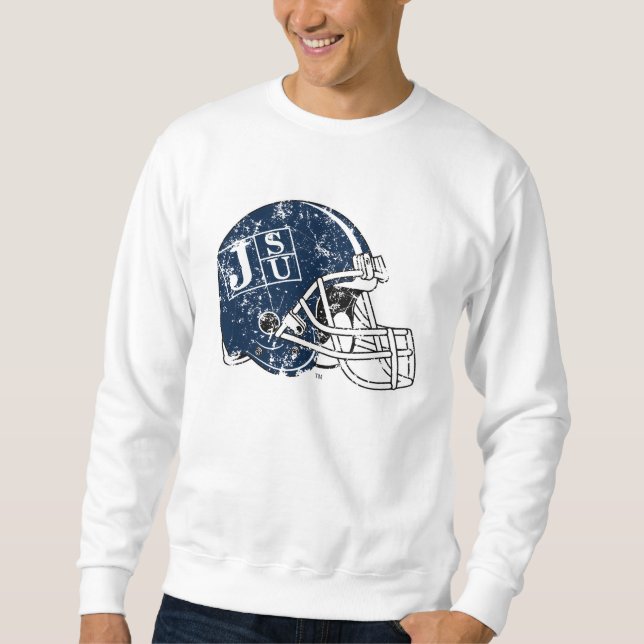 JSU Helmet Distressed Sweatshirt (Front)