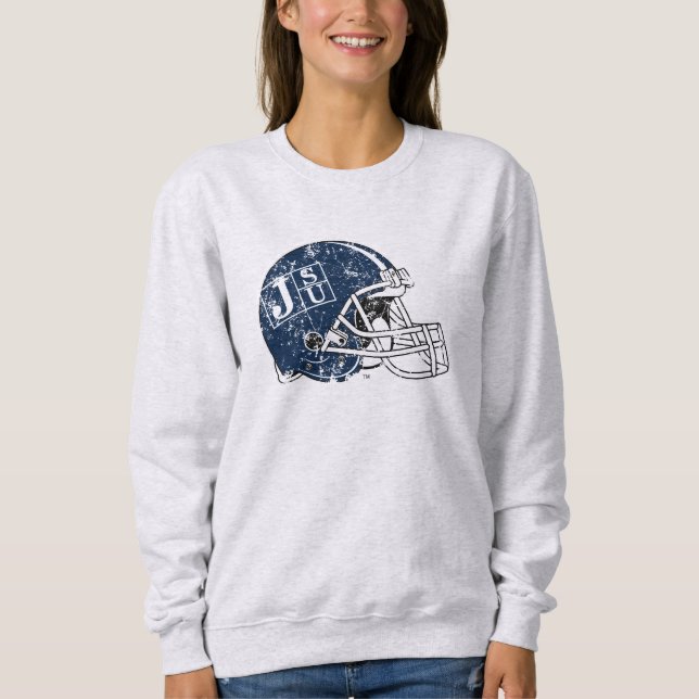 JSU Helmet Distressed Sweatshirt (Front)